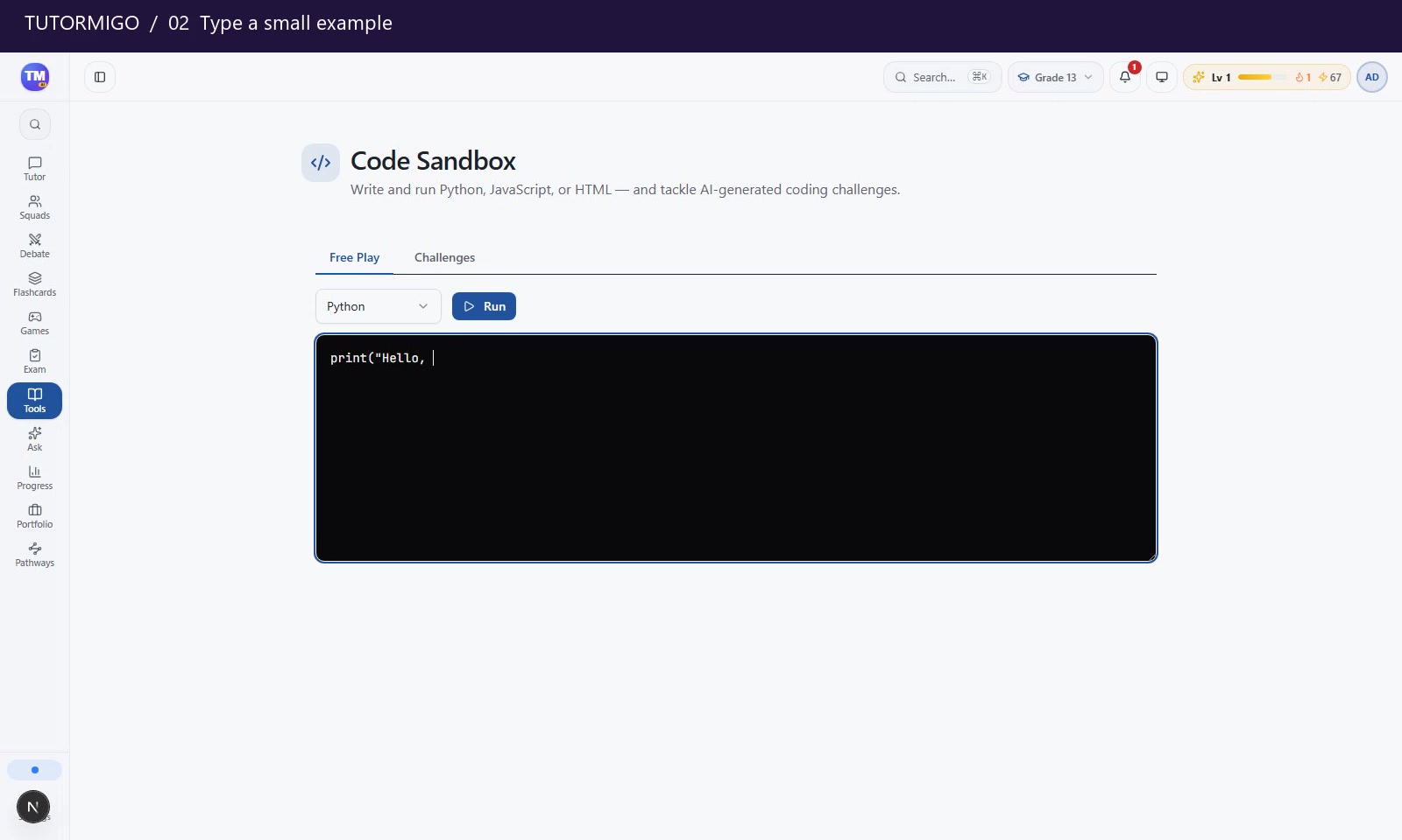 Preview: Write and run your first program